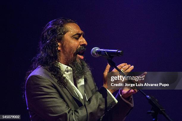 Diego El Cigala performs during a live show as part of "85 Tour" at BOZAR on July 04, 2016 in Brussels, Belgium.