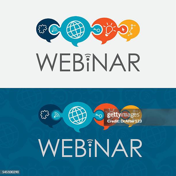 webinar logo - puzzle pattern stock illustrations