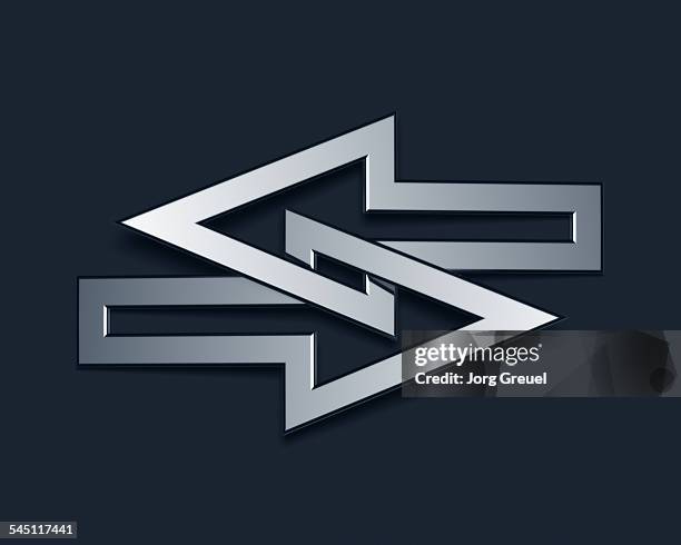 Two Interlocking Arrows Intertwined Arrow Photos and Premium High Res Pictures - Getty Images