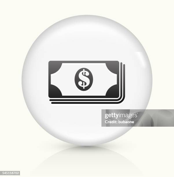 money stack icon on white round vector button - pile of rocks white background stock illustrations