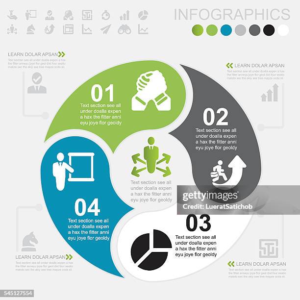 business-infografiken und symbole/eps10 - vier gegenstände stock-grafiken, -clipart, -cartoons und -symbole