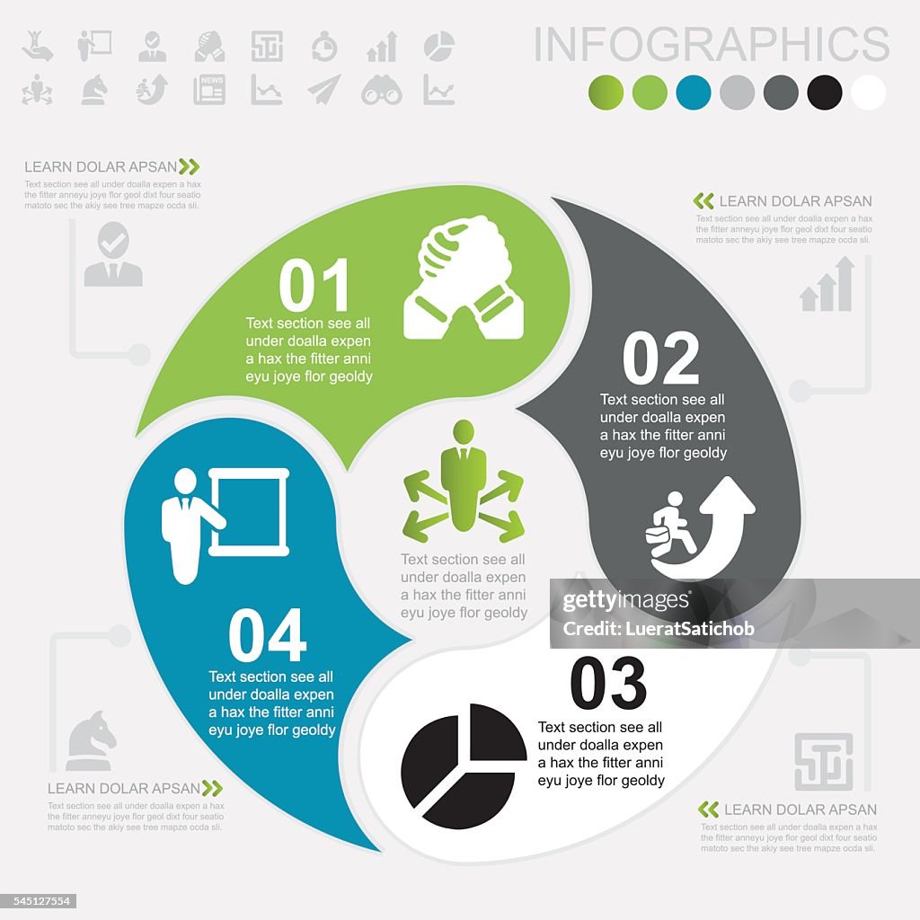 Iconos de infografías de negocios y/EPS10
