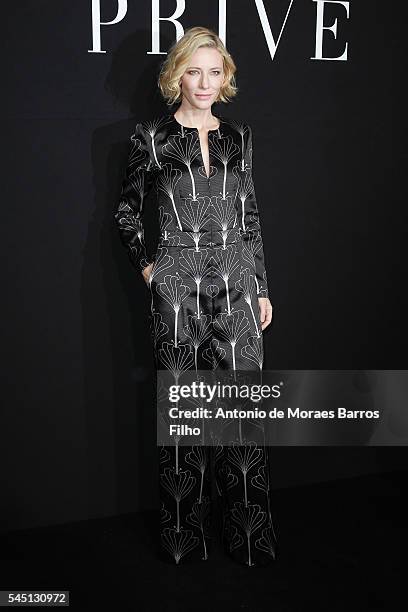 Cate Blanchett attends the Giorgio Armani Prive Haute Couture Fall/Winter 2016-2017 show as part of Paris Fashion Week on July 5, 2016 in Paris,...