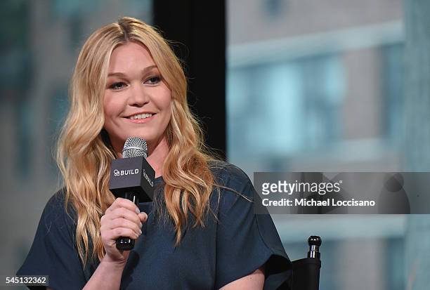 Actress Julia Stiles attends the AOL Build Speaker Series at AOL Studios in New York on July 5, 2016 in New York City.