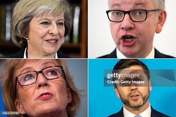 This composite image shows the four remaining conservative party leadership candidates after the first round of voting in the Conservative Party...