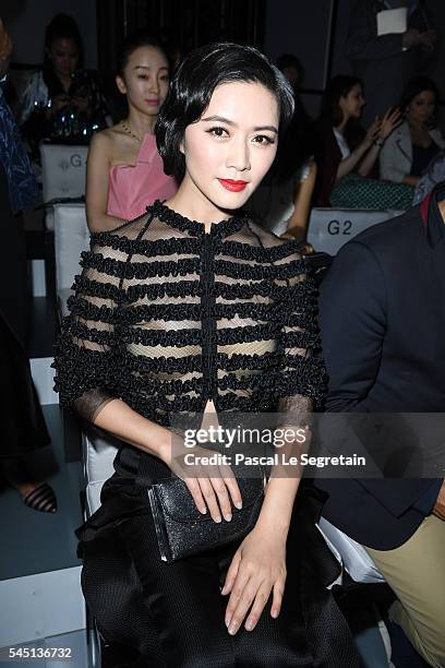 Zhang Zilin attends the Giorgio Armani Prive Haute Couture Fall/Winter 2016-2017 show as part of Paris Fashion Week on July 5, 2016 in Paris, France.