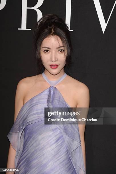 Lulu Tan attends the Giorgio Armani Prive Haute Couture Fall/Winter 2016-2017 show as part of Paris Fashion Week on July 5, 2016 in Paris, France.