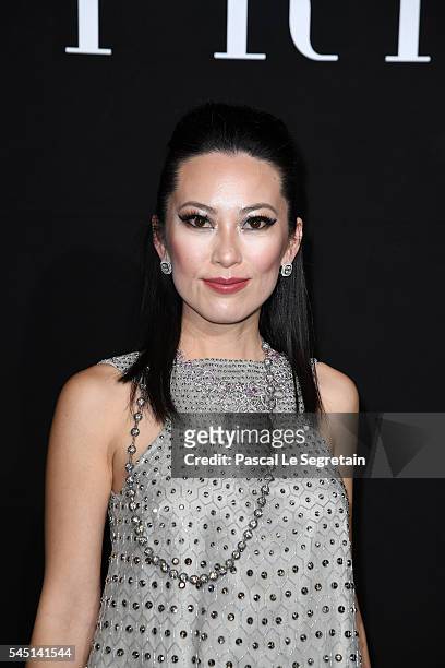 Christine Chiu attends the Giorgio Armani Prive Haute Couture Fall/Winter 2016-2017 show as part of Paris Fashion Week on July 5, 2016 in Paris,...