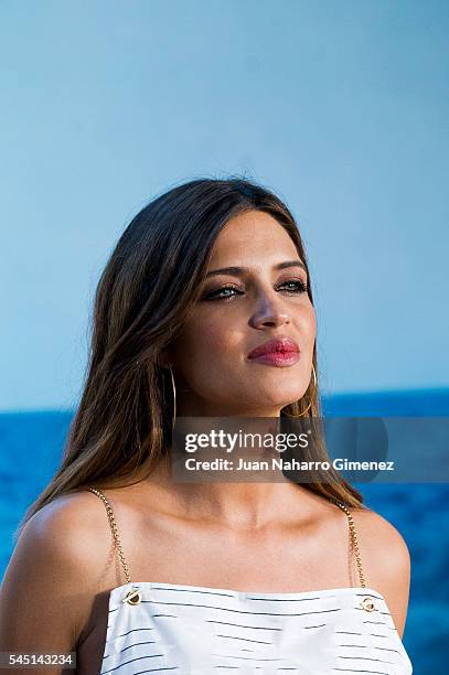 Sara Carbonero attends Piz Buin 70th Anniversary photocall at COAM on July 5, 2016 in Madrid, Spain.