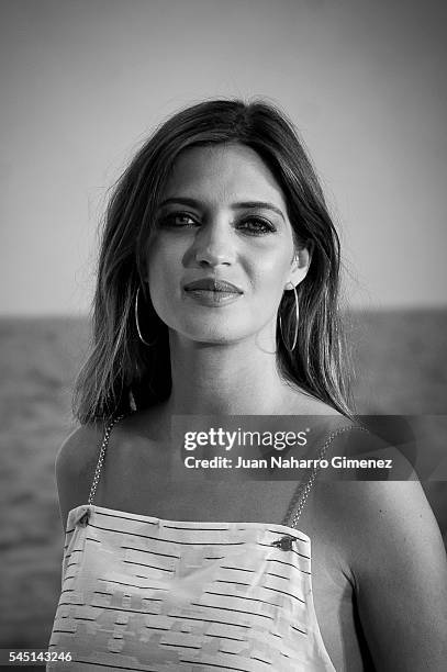 Sara Carbonero attends Piz Buin 70th Anniversary photocall at COAM on July 5, 2016 in Madrid, Spain.