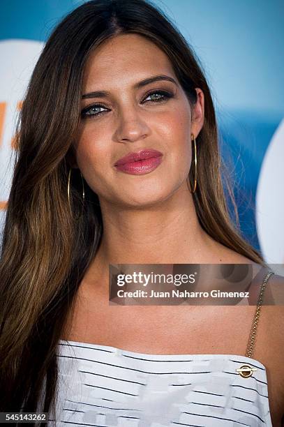 Sara Carbonero attends Piz Buin 70th Anniversary photocall at COAM on July 5, 2016 in Madrid, Spain.