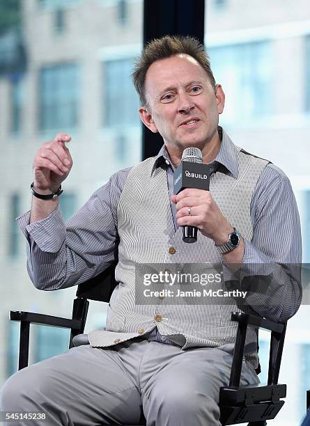 Michael Emerson attends AOL Build Speaker Series - Michael Emerson, "Person of Interest" at AOL Studios In New York on July 5, 2016 in New York City.