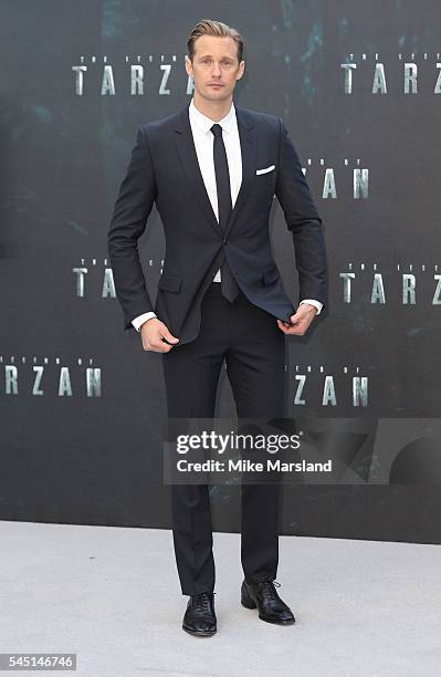 Alexander Skarsgard attends the European premiere of "The Legend Of Tarzan" at Odeon Leicester Square on July 5, 2016 in London, England.