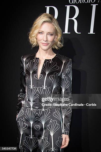 Cate Blanchett attends the Giorgio Armani Prive Haute Couture Fall/Winter 2016-2017 show as part of Paris Fashion Week on July 5, 2016 in Paris,...