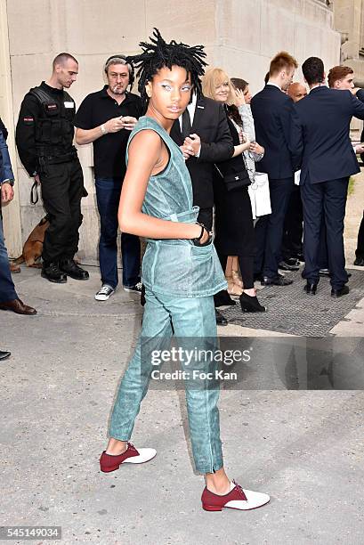 Willow Smith attends the Chanel show during Paris Fashion Week Haute Couture Fall/Winter 2016-2017 on July 5, 2016 in Paris, France.