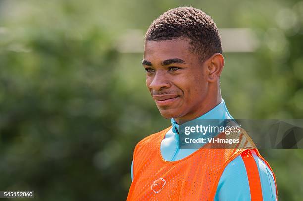 Juninho Bacuna of The Netherlands U19 during a training session of Netherlands U19 at July 5, 2016 in Heelsum, The Netherlands.