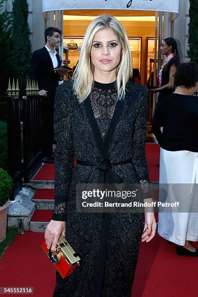 Lala Rudge attends the Re Opening of Salvatore Ferragamo Boutique at Avenue Montaigne on July 5, 2016 in Paris, France.