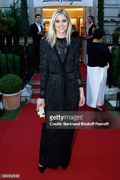 Lala Rudge attends the Re Opening of Salvatore Ferragamo Boutique at Avenue Montaigne on July 5, 2016 in Paris, France.
