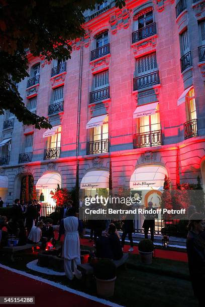 Illustration view of the Boutique during the Re Opening of Salvatore Ferragamo Boutique at Avenue Montaigne on July 5, 2016 in Paris, France.