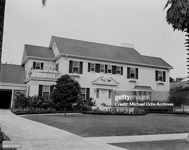 View of actor Ralph Bellamy home in Los Angeles, California.