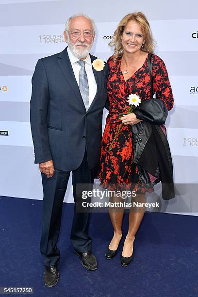 Dieter Hallervorden and Christiane Zander attend the summer party of Produzentenallianz on July 5, 2016 in Berlin, Germany.