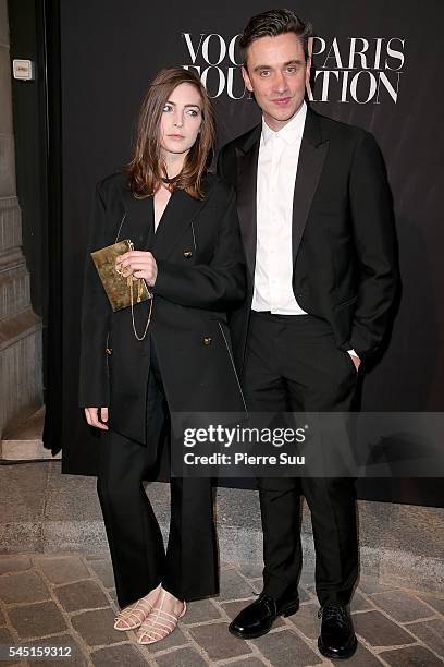 Flora Fischbach and Guillaume Henry attend the Vogue Foundation Gala 2016 at Palais Galliera on July 5, 2016 in Paris, France.