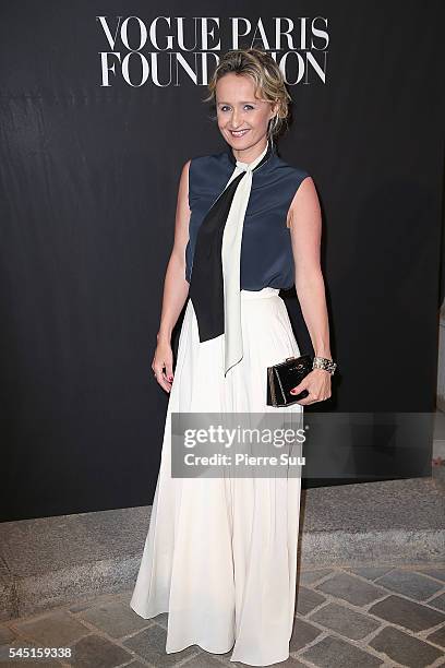 Caroline Roux attends the Vogue Foundation Gala 2016 at Palais Galliera on July 5, 2016 in Paris, France.