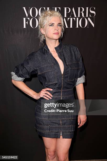 Cecile Cassel attends the Vogue Foundation Gala 2016 at Palais Galliera on July 5, 2016 in Paris, France.