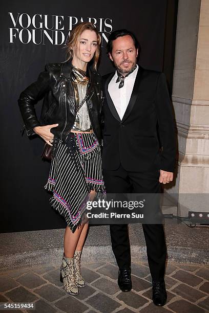 Sofia Sanchez de Betak and Alexandre de Betak attend the Vogue Foundation Gala 2016 at Palais Galliera on July 5, 2016 in Paris, France.