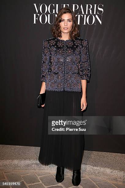 Alma Jodorowsky attends the Vogue Foundation Gala 2016 at Palais Galliera on July 5, 2016 in Paris, France.