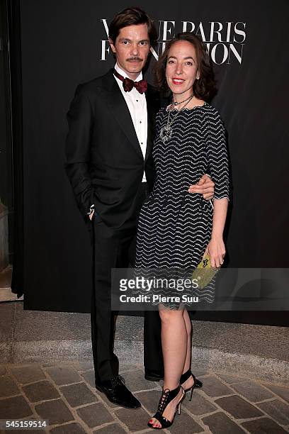 Elie Top and guest attend the Vogue Foundation Gala 2016 at Palais Galliera on July 5, 2016 in Paris, France.