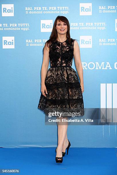 Lorena Bianchetti attends the Rai Show Schedule Presentation at Salone Delle Fontane on July 5, 2016 in Rome, Italy.