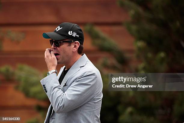 James Murdoch, chief executive officer of 21st Century Fox, attends the annual Allen & Company Sun Valley Conference, July 5, 2016 in Sun Valley,...