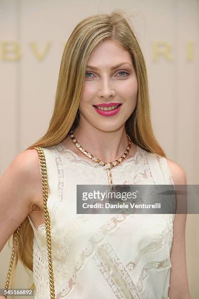 Guest attends the Bulgari Celebration of Magnificent Inspirations, The New High Jewellery Collection during Paris Haute Couture at the Italian...