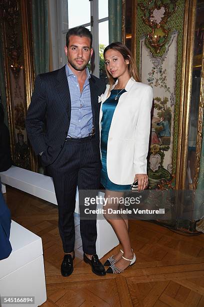 Tommaso Chiabra and Siran Manoukian attend the Bulgari Celebration of Magnificent Inspirations, The New High Jewellery Collection during Paris Haute...