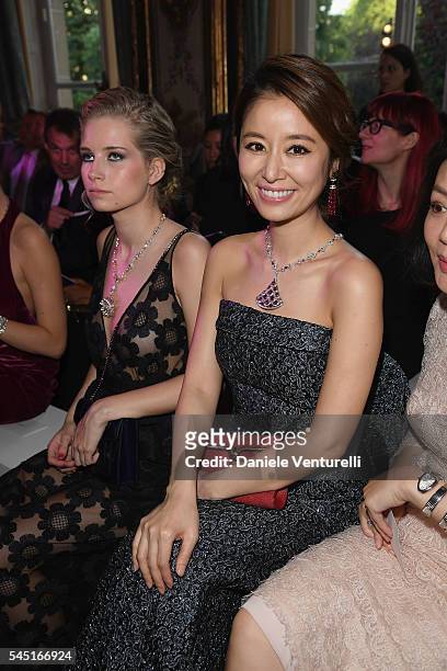 Lottie Moss and Ruby Lin attend the Bulgari Celebration of Magnificent Inspirations, The New High Jewellery Collection during Paris Haute Couture at...