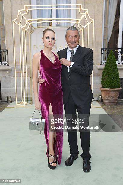 Xenia Tchoumi and Jean Christophe Babin attend Bulgari Celebration of Magnificent Inspirations, The New High Jewellery Collection during Paris Haute...