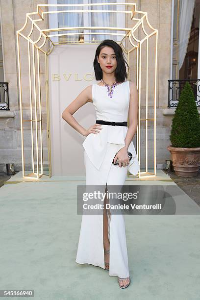 Tianyi Yu attends the Bulgari Celebration of Magnificent Inspirations, The New High Jewellery Collection during Paris Haute Couture at the Italian...