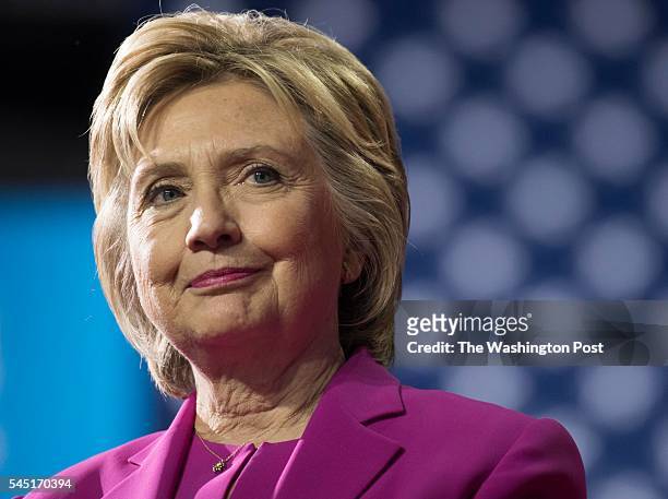 Democratic Presumptive Nominee for President former Secretary of State Hillary Clinton with President Obama campaign together at a rally in...