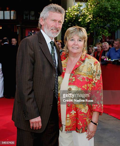 Paul Breitner and his wife Hildegard attend the Football Legends Night at Schmitz Tivoli Theatre on September 4, 2005 in Hamburg, Germany.