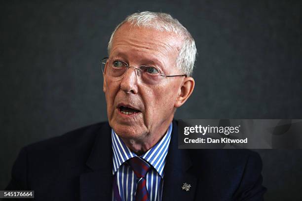 Relatives of military personnel killed during the Iraq War talk at a news conference after listening to Sir John Chilcot present The Iraq Inquiry...