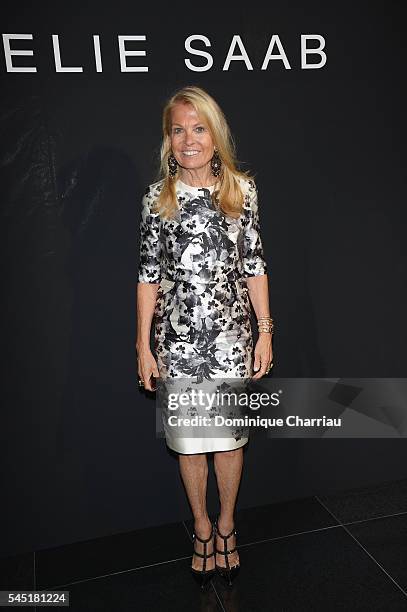 Jane D. Hartley attends the Elie Saab Haute Couture Fall/Winter 2016-2017 show as part of Paris Fashion Week on July 6, 2016 in Paris, France.