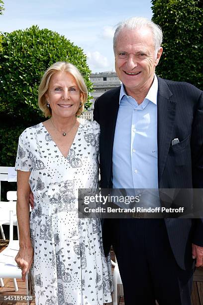 Alain Flammarion and his wife Suzanna attend the Franck Sorbier Haute Couture Fall/Winter 2016-2017 show as part of Paris Fashion Week on July 6,...