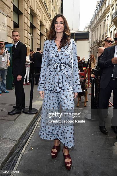 Christina Pitanguy arrives at Elie Saab Fashion Show during Paris Fashion Week : Haute Couture F/W 2016-2017 on July 6, 2016 in Paris, France.