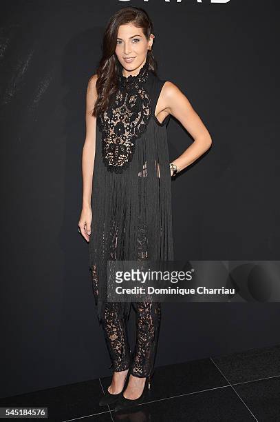 Razane Jammal attends the Elie Saab Haute Couture Fall/Winter 2016-2017 show as part of Paris Fashion Week on July 6, 2016 in Paris, France.