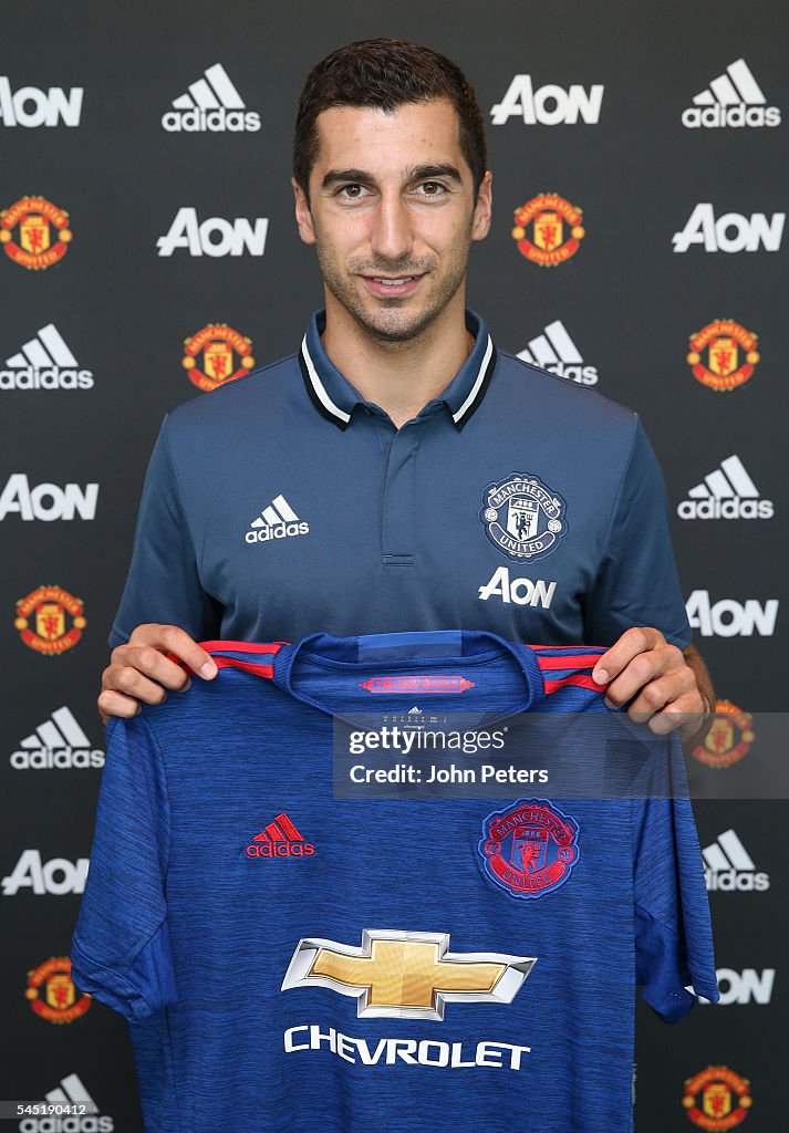 Manchester United Unveil New Signing Henrikh Mkhitaryan