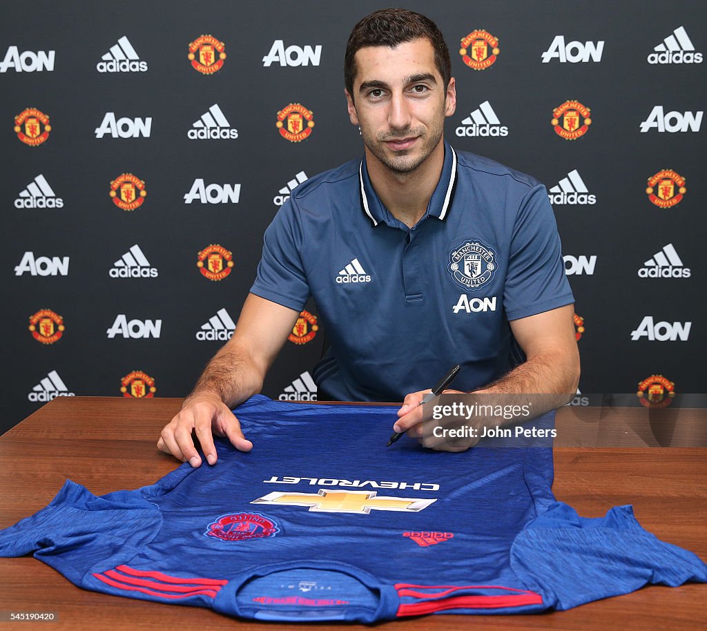 Manchester United Unveil New Signing Henrikh Mkhitaryan
