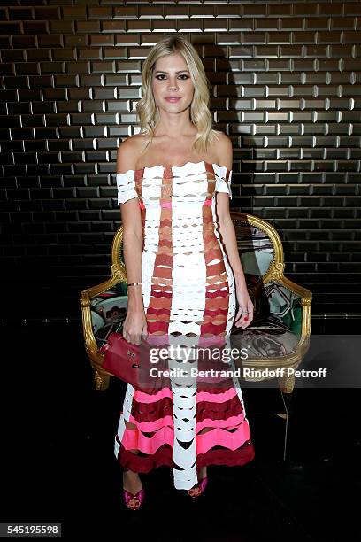 Lala Rudge attends the Jean Paul Gaultier Haute Couture Fall/Winter 2016-2017 show as part of Paris Fashion Week on July 6, 2016 in Paris, France.