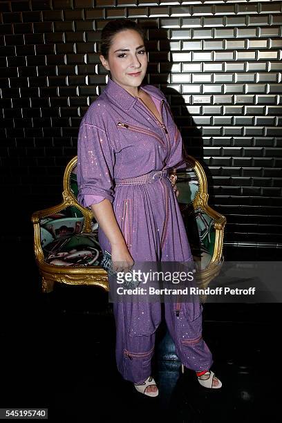 Actress Marilou Berry attends the Jean Paul Gaultier Haute Couture Fall/Winter 2016-2017 show as part of Paris Fashion Week on July 6, 2016 in Paris,...