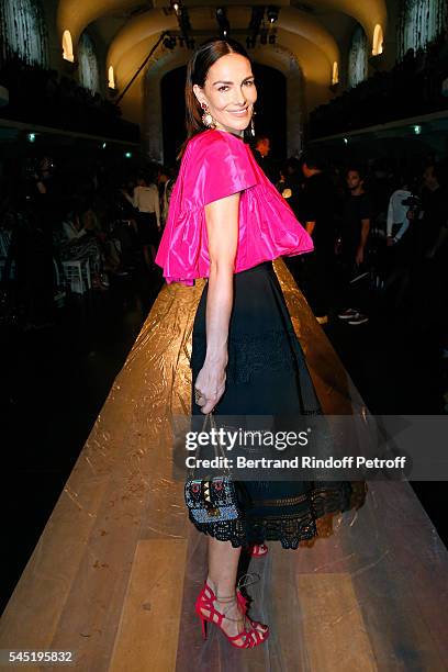 Adriana Abascal attends the Jean Paul Gaultier Haute Couture Fall/Winter 2016-2017 show as part of Paris Fashion Week on July 6, 2016 in Paris,...